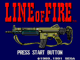 Line of Fire Title Screen